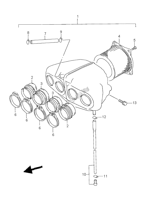 Tutte le parti per il Filtro Dell'aria del Suzuki GSX 750F 1998