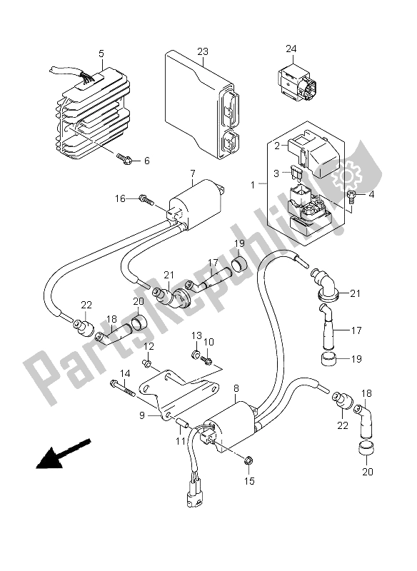 All parts for the Electrical of the Suzuki SV 650 Nsnasa 2009