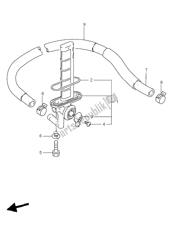 Toutes les pièces pour le Robinet De Carburant du Suzuki VS 800 Intruder 1998