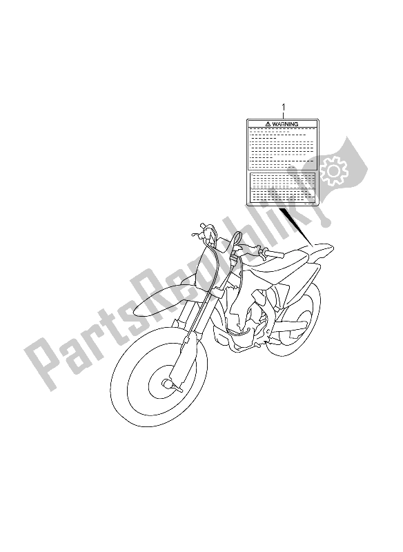 All parts for the Label of the Suzuki RM Z 250 2009