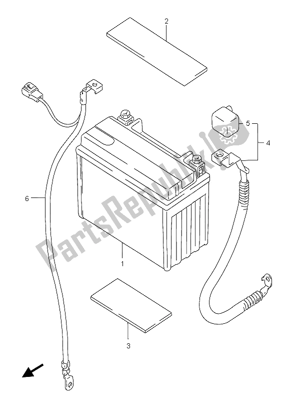 Tutte le parti per il Batteria del Suzuki GSX 750F 2006