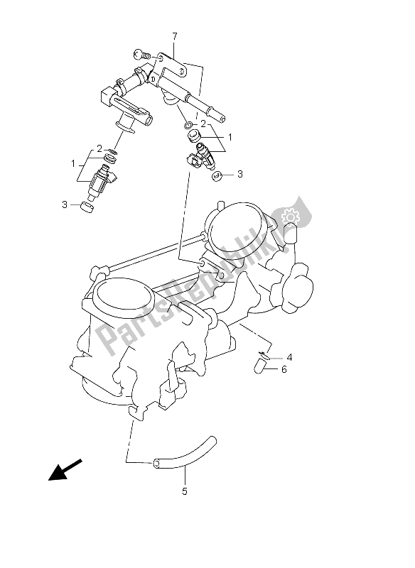 Tutte le parti per il Raccordo Corpo Farfallato del Suzuki DL 650 V Strom 2004