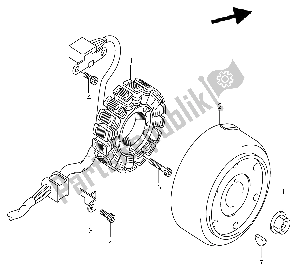 Todas las partes para Magneto de Suzuki LT Z 400 Quadsport 2006