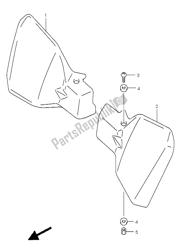 All parts for the Knuckle Cover of the Suzuki DL 1000 V Strom 2005