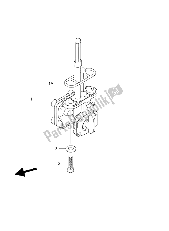 All parts for the Fuel Cock of the Suzuki VL 250 Intruder 2004