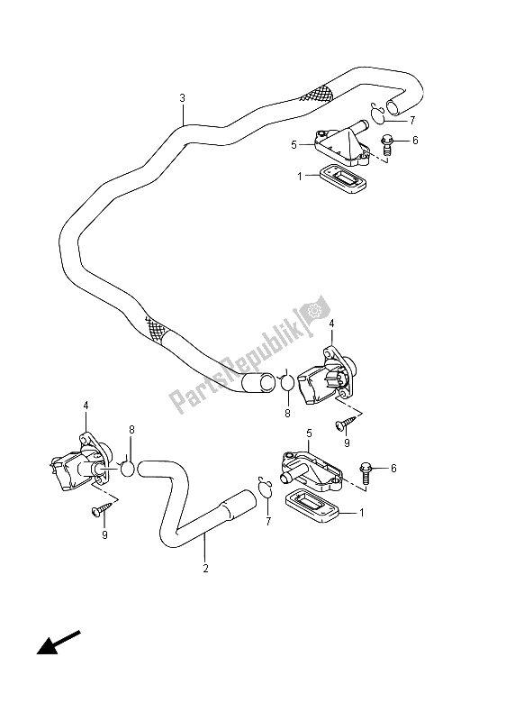 Tutte le parti per il 2nd Air (vzr1800 E19) del Suzuki VZR 1800 BZ M Intruder 2015