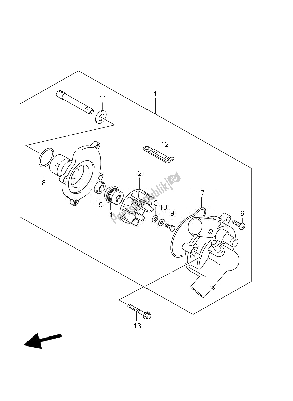 Tutte le parti per il Pompa Dell'acqua del Suzuki GSR 600A 2010