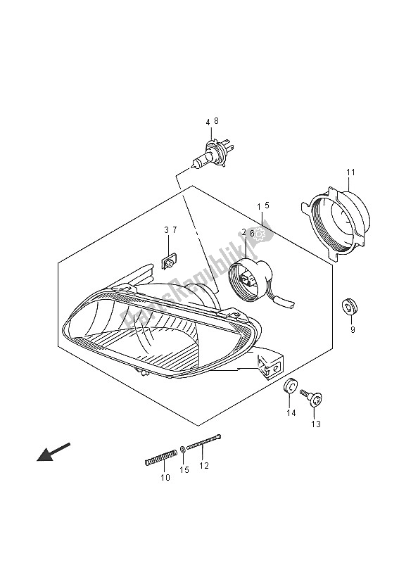 Tutte le parti per il Faro del Suzuki LT A 500 XP Kingquad AXI 4X4 2016