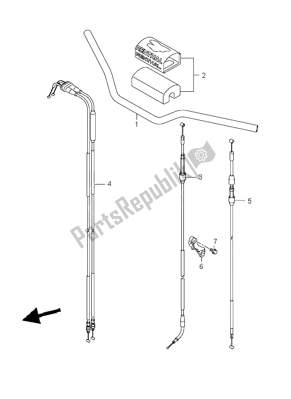 Toutes les pièces pour le Guidon du Suzuki RM Z 250 2009