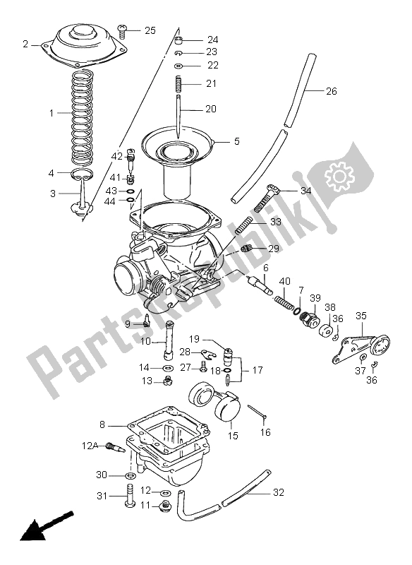 Tutte le parti per il Carburatore del Suzuki GN 250E 2000