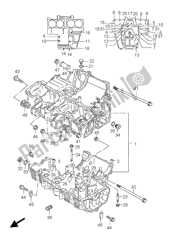 Wszystkie części do Korbowód Suzuki GSX 750F 2004