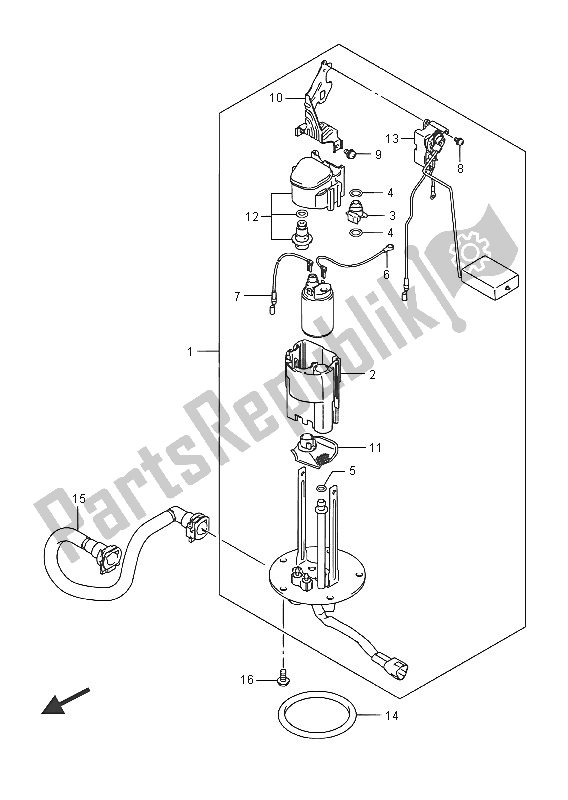 Todas las partes para Bomba De Combustible de Suzuki GSX 1300 RA Hayabusa 2016