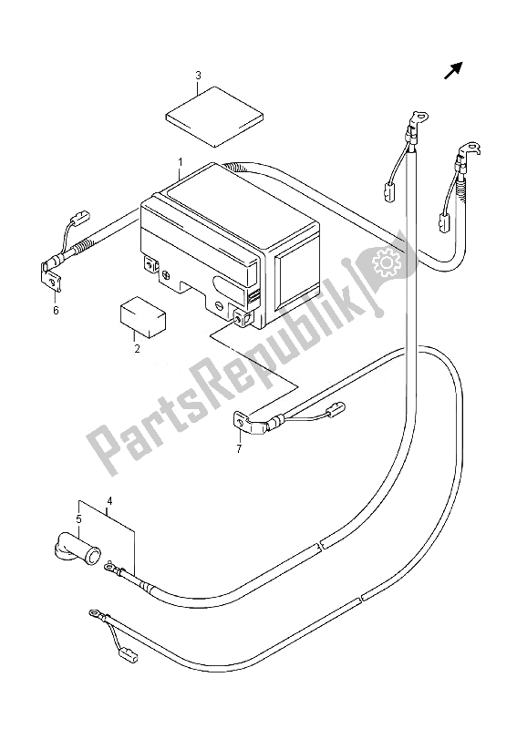 All parts for the Battery (an400a E19) of the Suzuki Burgman AN 400 AZA 2014