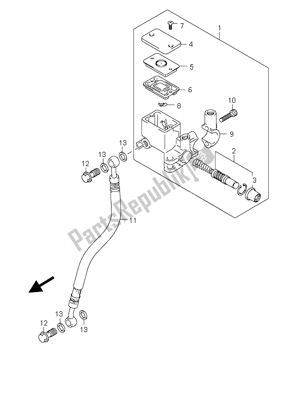 Tutte le parti per il Pompa Freno Posteriore del Suzuki UH 125 Burgman 2009