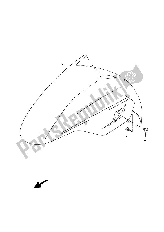 Tutte le parti per il Parafango Anteriore del Suzuki Burgman AN 400Z 2007