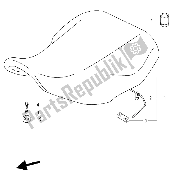 Wszystkie części do Siedzenie Suzuki LT A 500F Vinson 4X4 2003