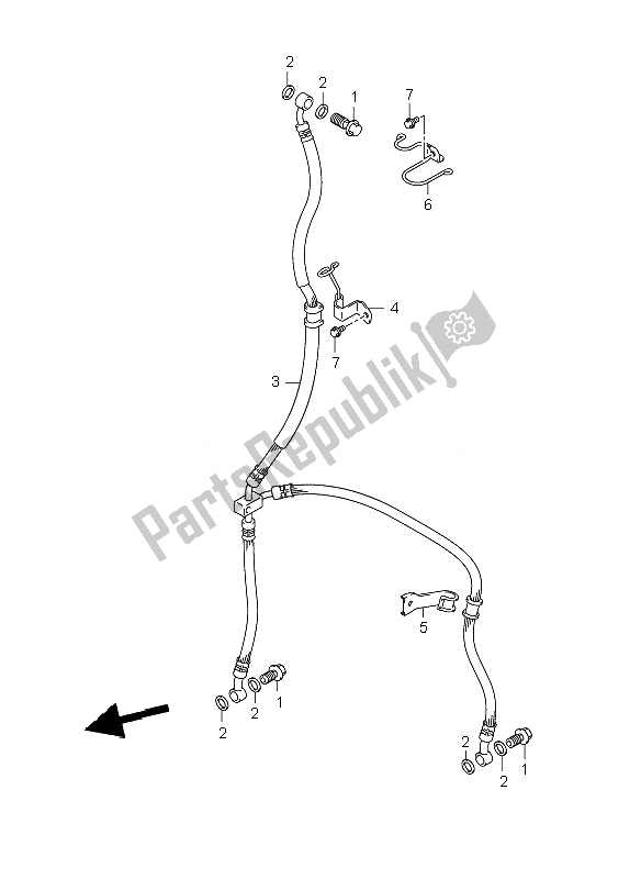 All parts for the Front Brake Hose of the Suzuki DL 1000 V Strom 2007