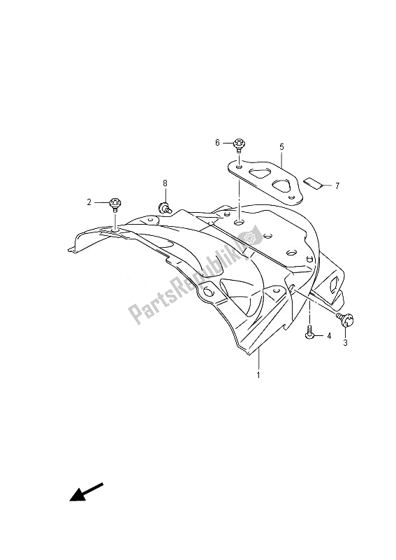 All parts for the Rear Fender Extension of the Suzuki VZR 1800 M Intruder 2014