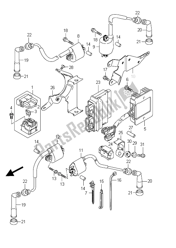 Todas las partes para Eléctrico (vz800ue E19) de Suzuki VZ 800 Intruder 2011