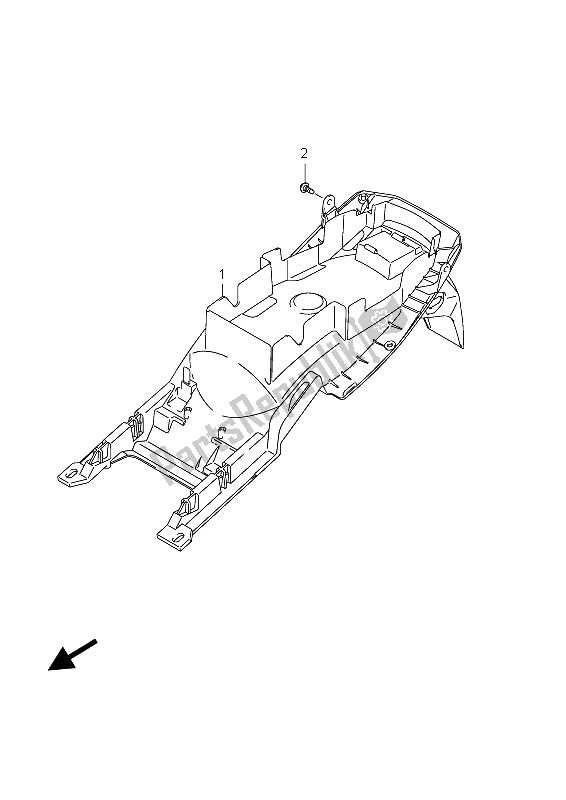 All parts for the Rear Fender of the Suzuki GSX 1250 FA 2012