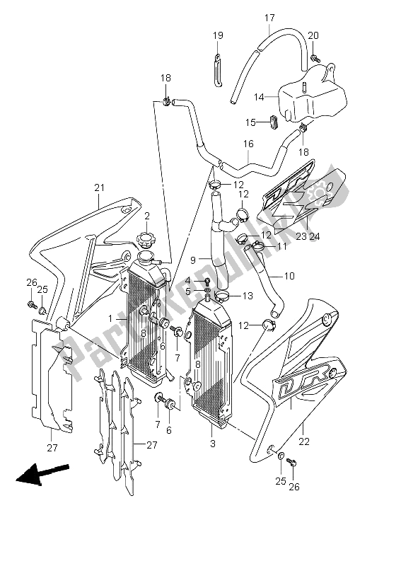 Wszystkie części do Ch? Odnica Samochodowa Suzuki DR Z 400E 2001