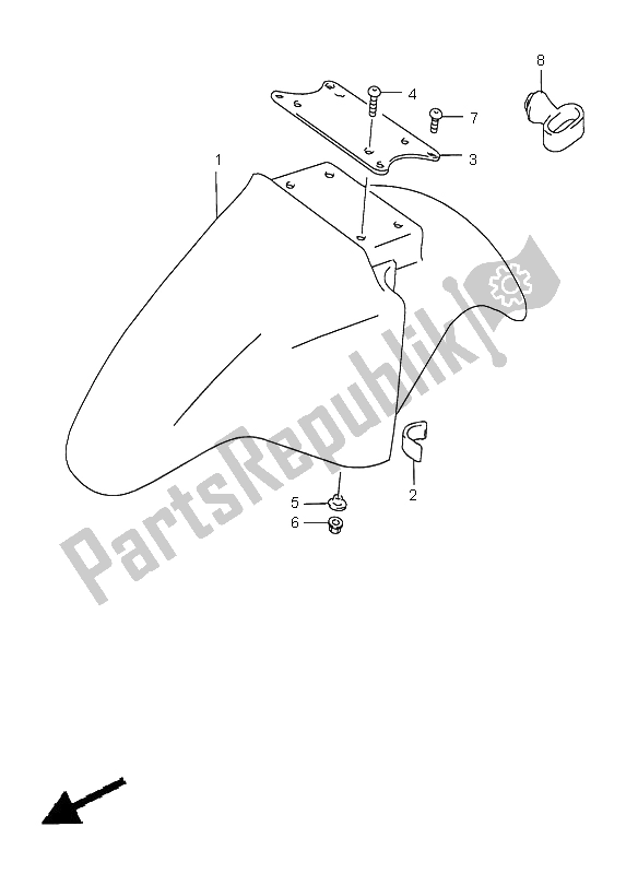 Toutes les pièces pour le Garde-boue Avant du Suzuki GS 500 2002