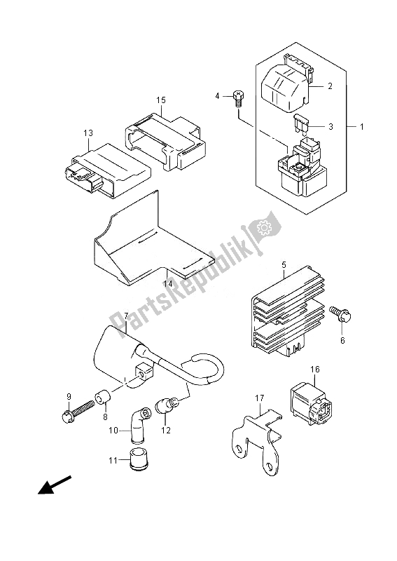 All parts for the Electrical (lt-a400fz) of the Suzuki LT A 400 FZ Kingquad ASI 4X4 2014