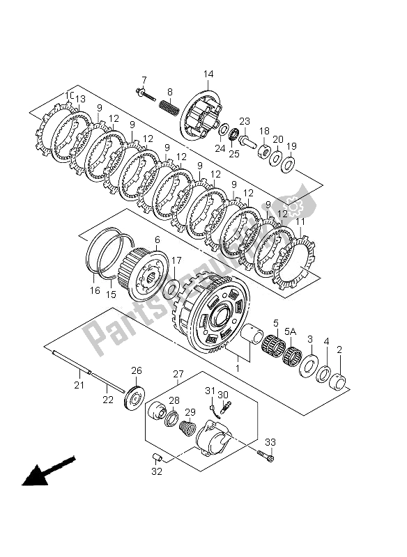 Tutte le parti per il Frizione del Suzuki GSX 650 FA 2010