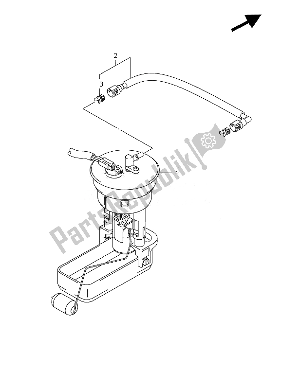 All parts for the Fuel Pump of the Suzuki LT A 450 XZ Kingquad 4X4 2010