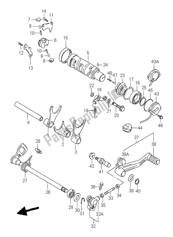 Todas las partes para Cambio De Marchas de Suzuki GSX 750F 1995