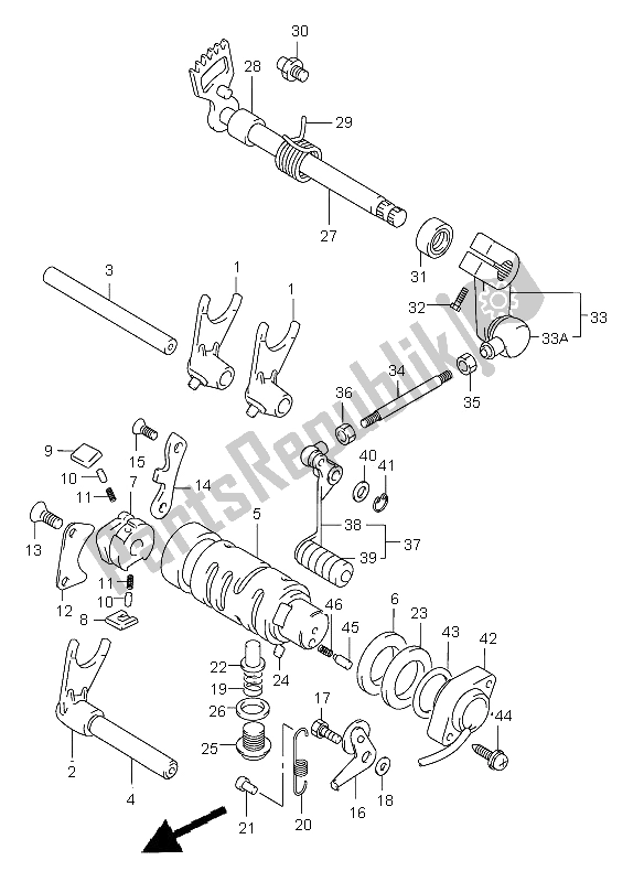 Todas las partes para Cambio De Marchas de Suzuki GZ 125 Marauder 2002