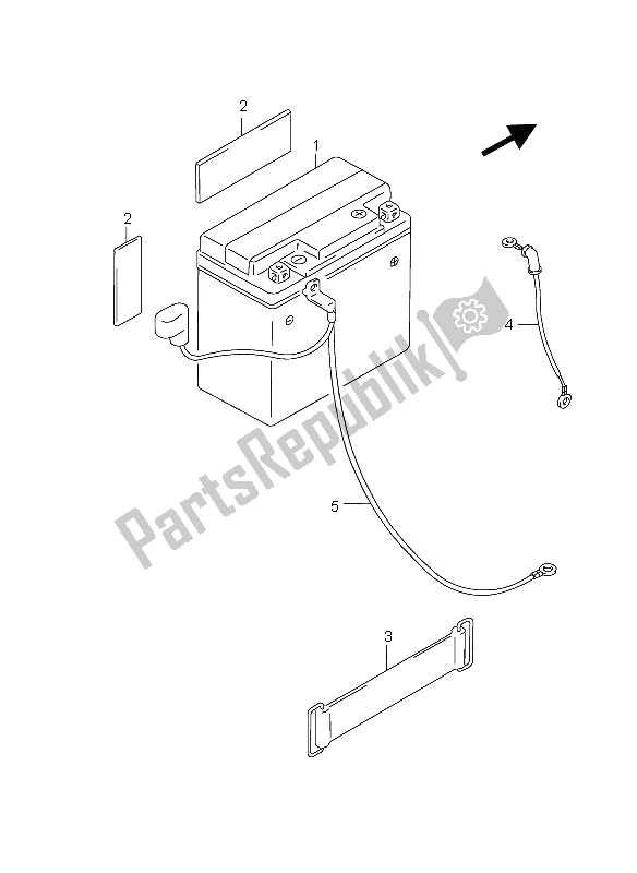 All parts for the Battery of the Suzuki GZ 125 Marauder 2006