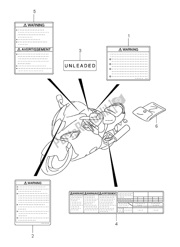 Wszystkie części do Etykieta Suzuki GSX 1300R Hayabusa 2001