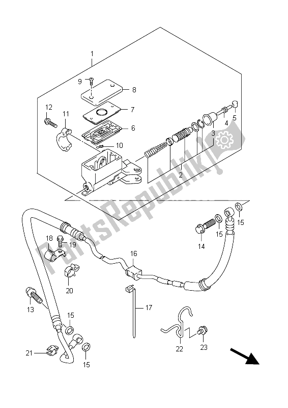 Toutes les pièces pour le Maître-cylindre D'embrayage du Suzuki GSX 1250 FA 2012