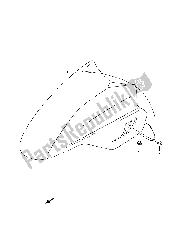 Todas las partes para Guardabarros Delantero (an400za E02) de Suzuki Burgman AN 400 AZA 2014