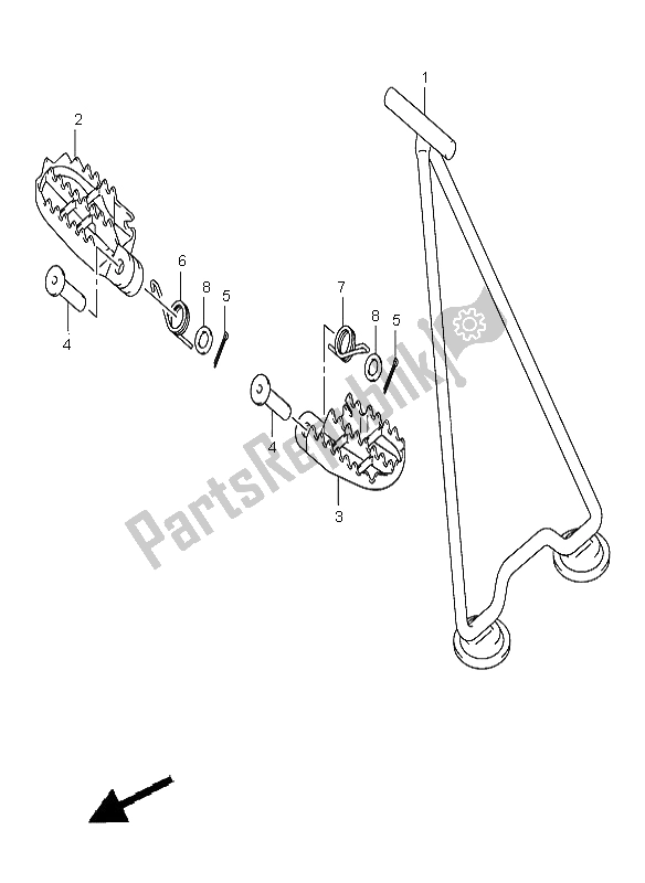 Toutes les pièces pour le Support Et Repose-pieds du Suzuki RM 250 2004