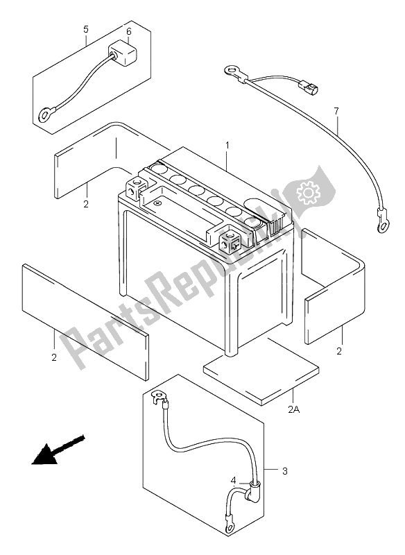 All parts for the Battery of the Suzuki VL 800Z Volusia 2005