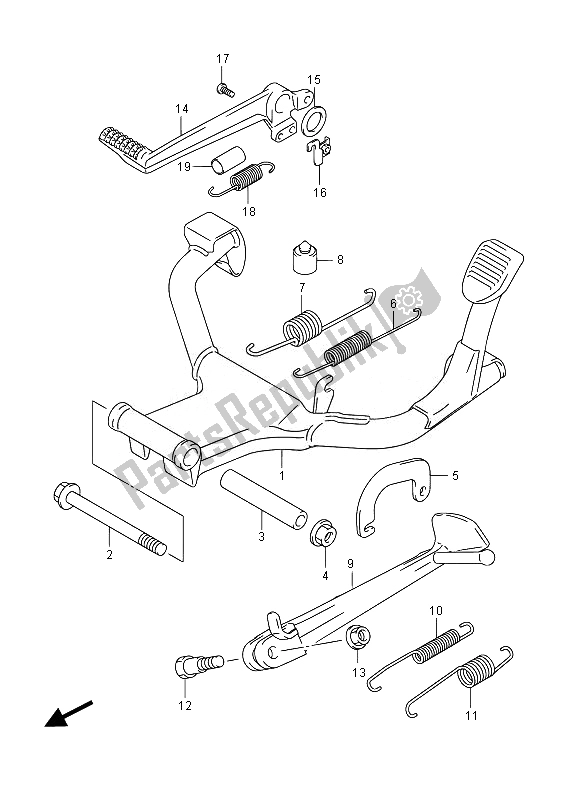 Alle onderdelen voor de Staan van de Suzuki GSX 1250 FA 2014