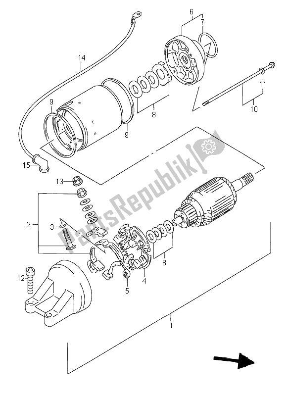 Tutte le parti per il Motore Di Avviamento del Suzuki RF 600R 1995