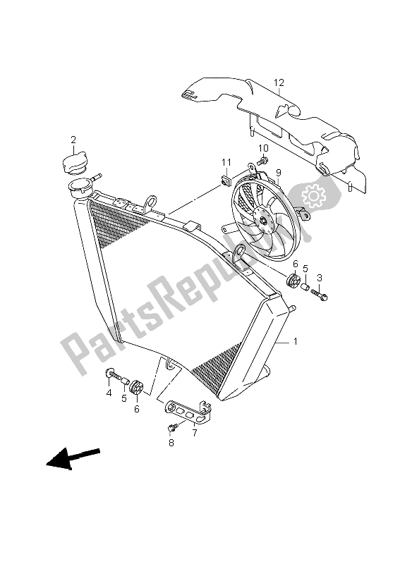 Toutes les pièces pour le Radiateur du Suzuki GSX R 600 2006