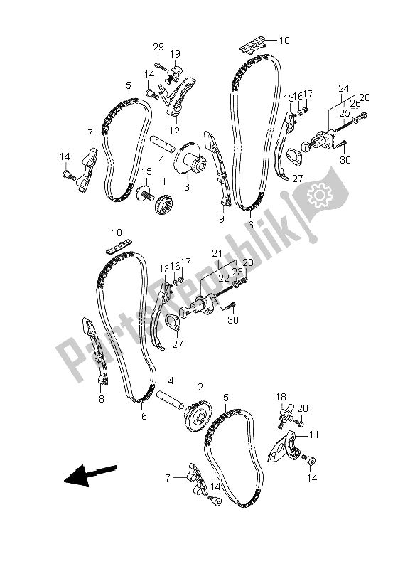 Alle onderdelen voor de Cam Ketting van de Suzuki VZR 1800 Rnzr2 M Intruder 2008