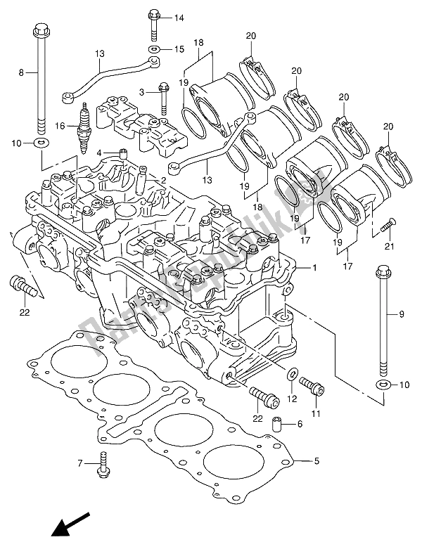 Wszystkie części do G? Owica Cylindra Suzuki RF 900R 1994