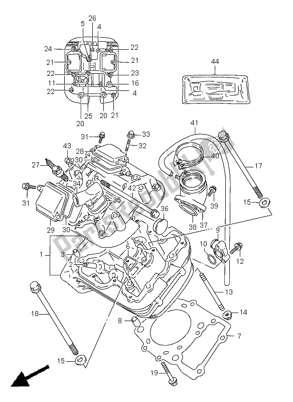 Tutte le parti per il Testata (anteriore) del Suzuki VX 800 1996