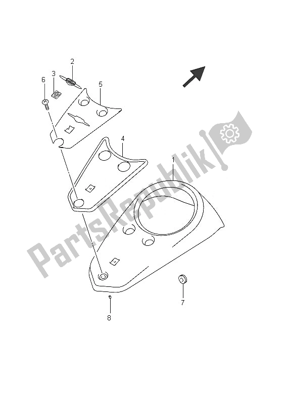 Toutes les pièces pour le Couvercle Du Réservoir De Carburant (vlr1800t E19) du Suzuki C 1800R VLR 1800 Intruder 2011