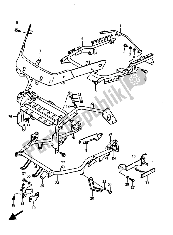 Todas as partes de Chave De Carenagem do Suzuki GV 1400 Gdgc 1987