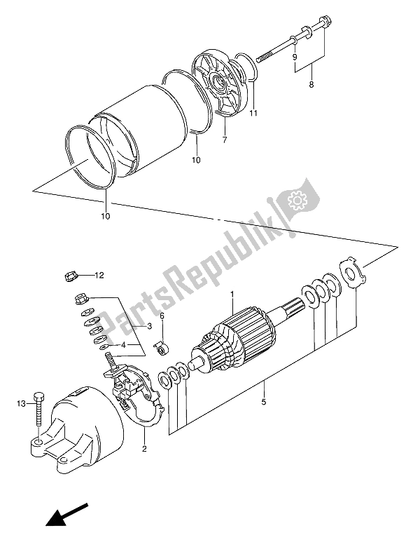 Todas las partes para Motor De Arranque de Suzuki GSX 600 FUU2 1991