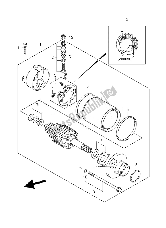 Toutes les pièces pour le Demarreur du Suzuki GSX R 750 2007