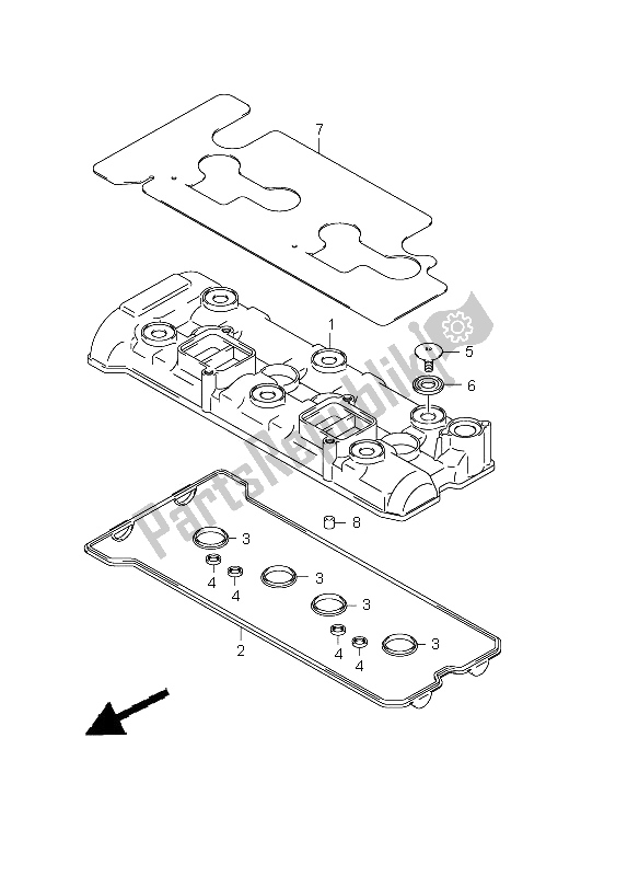 Tutte le parti per il Coperchio Della Testata del Suzuki GSR 750 2011