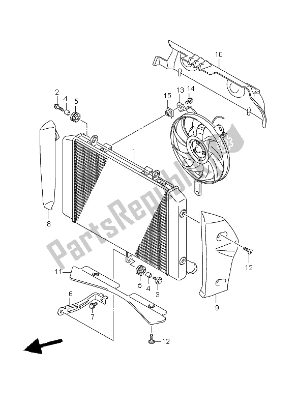 Tutte le parti per il Termosifone del Suzuki GSR 600A 2007