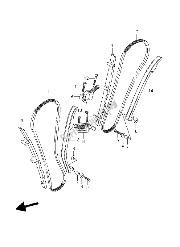 Todas las partes para Cadena De Levas de Suzuki C 800 VL Intruder 2010